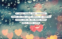 I have found the paradox, that if you love until it hurts, there can be no more hurt, only more love.jpg